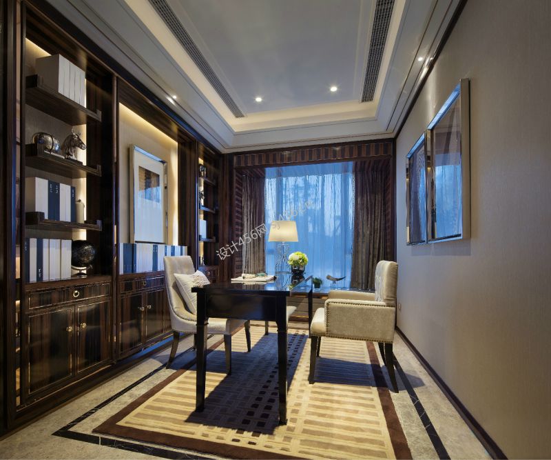 101平米现代风格三室两厅书房装修效果图