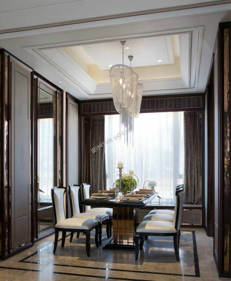 101平米现代风格三室两厅餐厅装修效果图