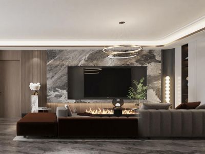 万国城MOMA177平米现代轻奢风装修效果图