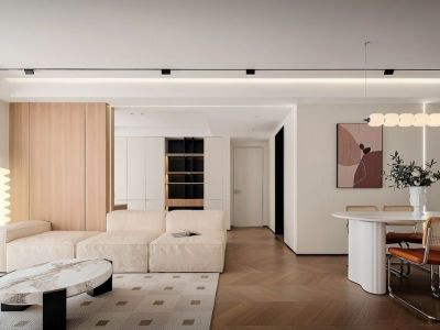 都会紫京北欧风格107平米装修案例