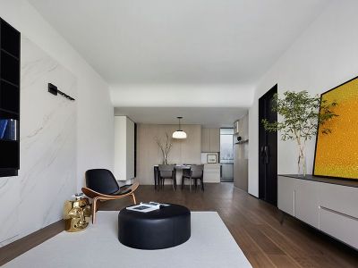 华侨城翡翠天域现代风格125平米装修案例