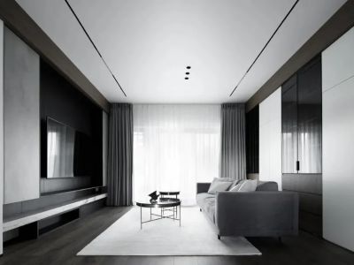 招商万科·山水间现代风格140平米装修案例