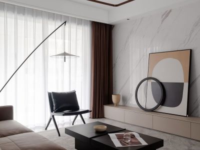 翠屏风华现代风格120平米装修案例