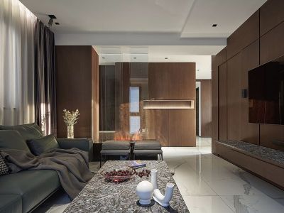 万科金域蓝湾110平现代风格三居室装修案例