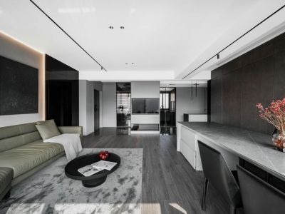 华发四季126平现代风格三居室装修案例