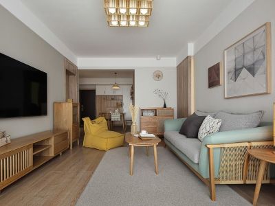 御城金湾103平北欧风格三居室装修案例