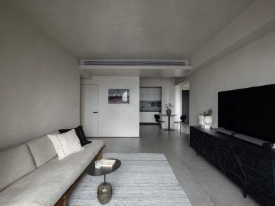 华发四季103平简约风格三居室装修案例