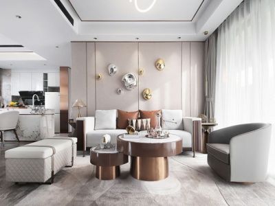 宋都柏悦府现代风格102平米装修案例