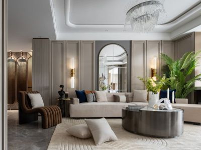 天琴湾110平轻奢风格三居室装修案例