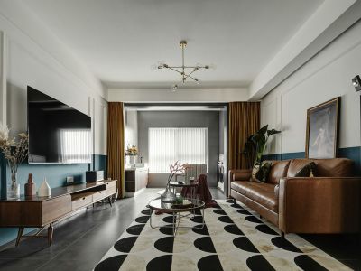 海伦国际115平复古风格三居室装修案例