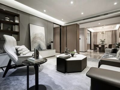 金融街融悦时光现代风格135平米装修案例