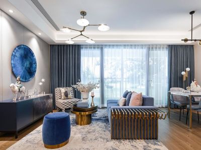 绿地太湖朗峯现代风格122平米装修案例