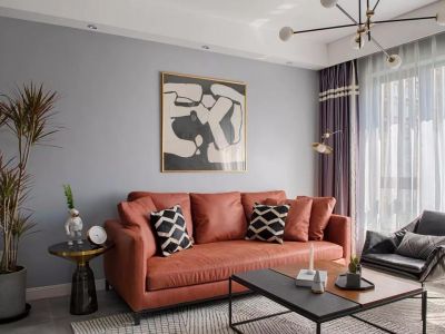 中海寰宇时代85㎡二居室现代风格装修案例