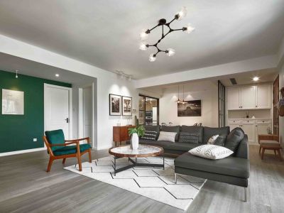 双塔名邸100平三居室北欧风格装修案例