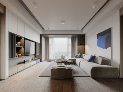 远洋山水赋125平现代风格装修案例