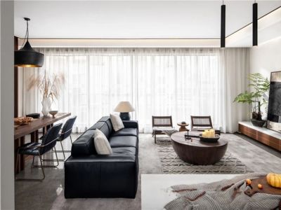 栖棠映山123平现代风格三居室装修案例