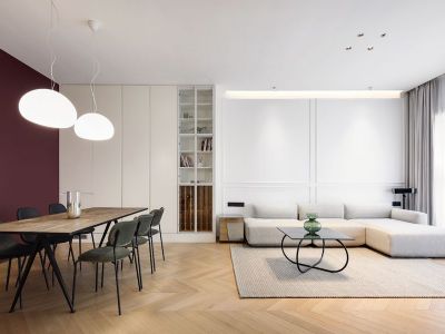 翡翠国际花苑112平简约风格三居室装修案例