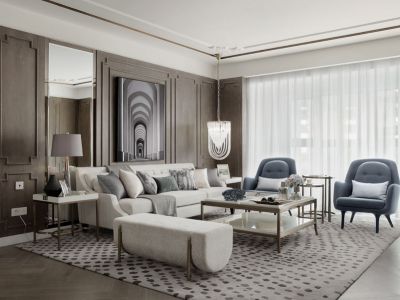 中铁龙湖·宸阅府现代风格128平米装修案例