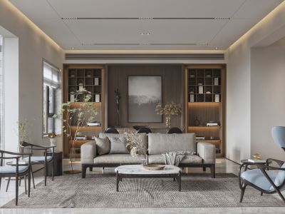 中海北滨华庭134平现代风格装修案例