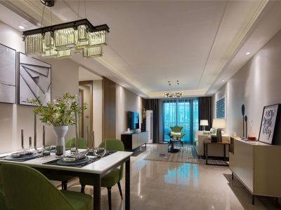 德惠尚书房现代风格121平米装修案例