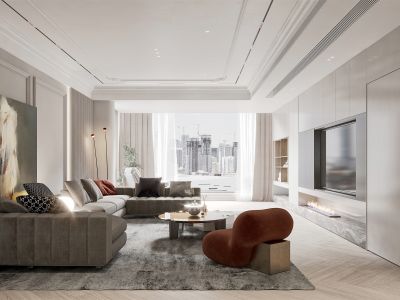 华润澜山望142平轻奢风格装修案例