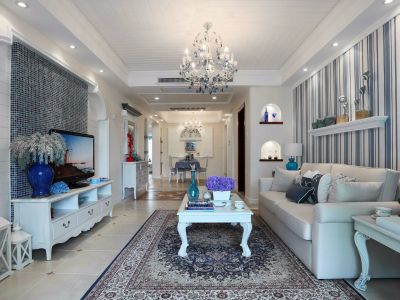 阳光城悦澜府123平米地中海风格三室两厅装修案例