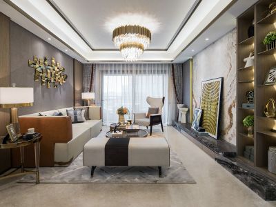 星河臻誉府欧式风格140平米装修案例