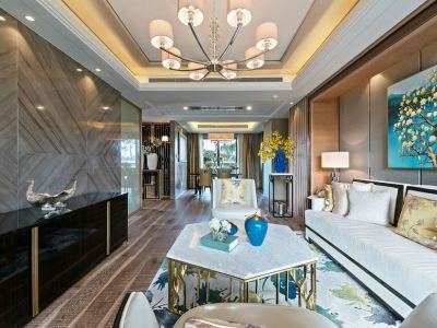 大华·潘安湖首府欧式风格128平米装修案例