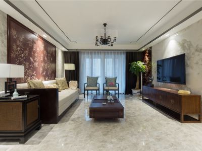 锦绣龙川中式风格121平米四室两厅装修案例