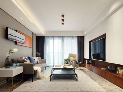 万科翡翠天际104平米现代风格三室两厅装修案例