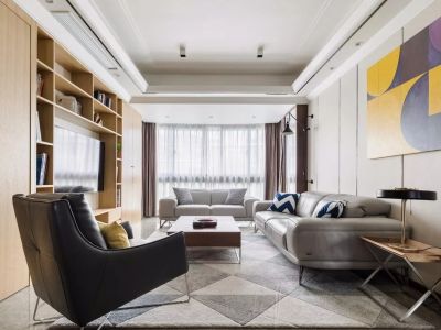 金隅大成郡121平米现代风格三室两厅装修案例