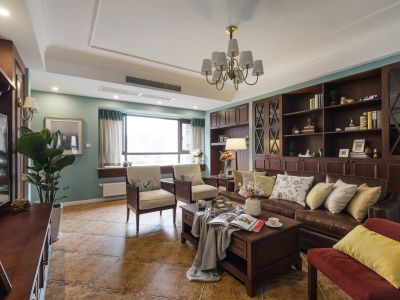 新城滨湖云境122平米美式风格三室两厅装修案例