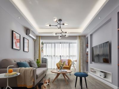 新城大都会98平米北欧风格三室两厅装修案例