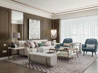 大境悦府现代风格120平米装修案例