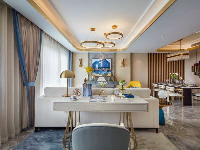 南京恒大养生谷现代风格135平米装修案例