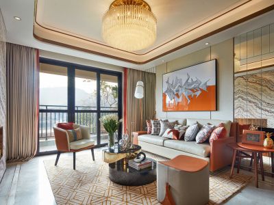 宋都柏悦府现代风格115平米装修案例