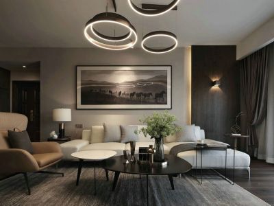 晴樾府现代风格132平米装修案例