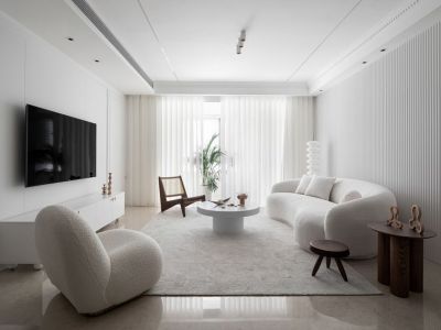 望湖玫瑰园北欧风格92平米装修案例