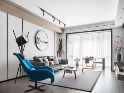 绿地华彤苑142平四居室现代风格装修案例