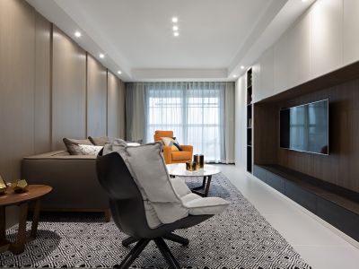 海尔产城创云玺136平米现代风格三室两厅装修案例