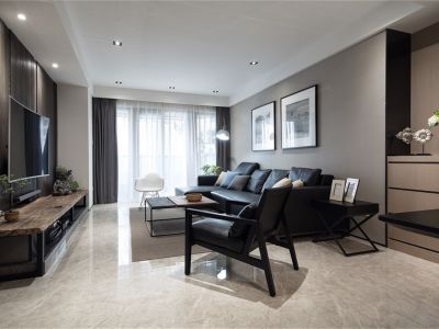 锦绣首玺123平米现代风格三室两厅装修案例