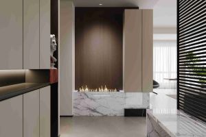 [东莞鲁班装饰]善用暖色系，打造温馨有爱的玄关区！