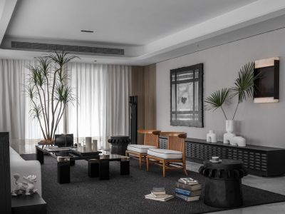 中海·观文澜现代风格115平米装修案例