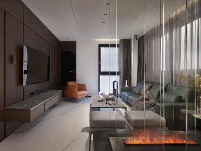 越江时代现代风格112平米装修案例