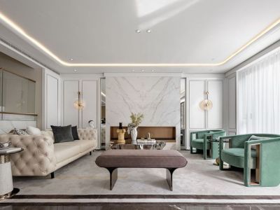 美的顺城府欧式风格258平米装修案例