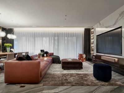 北大资源颐和1898现代风格130平米装修案例