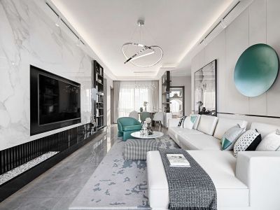 大境悦府现代风格125平米装修案例