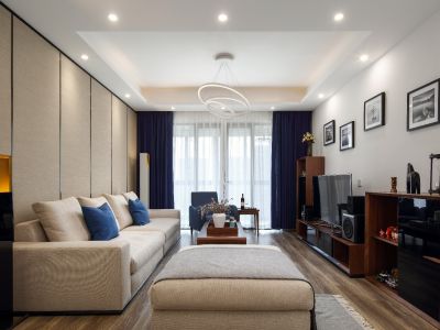 睿力上城115平米现代风格三室两厅装修案例