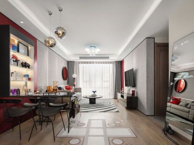 华润·公园九里现代风格117平米装修案例