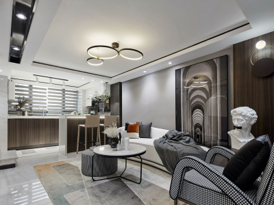 保利观棠和府现代风格76平米装修案例